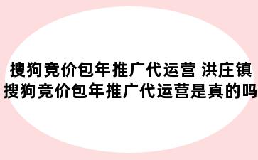 搜狗竞价包年推广代运营 洪庄镇搜狗竞价包年推广代运营是真的吗